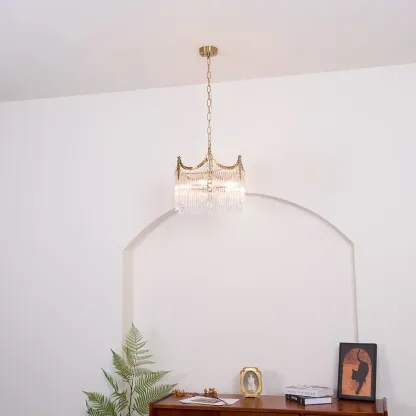 Marilyn Vintage Copper Metal Glass Pendant Light Bedroom Living Room