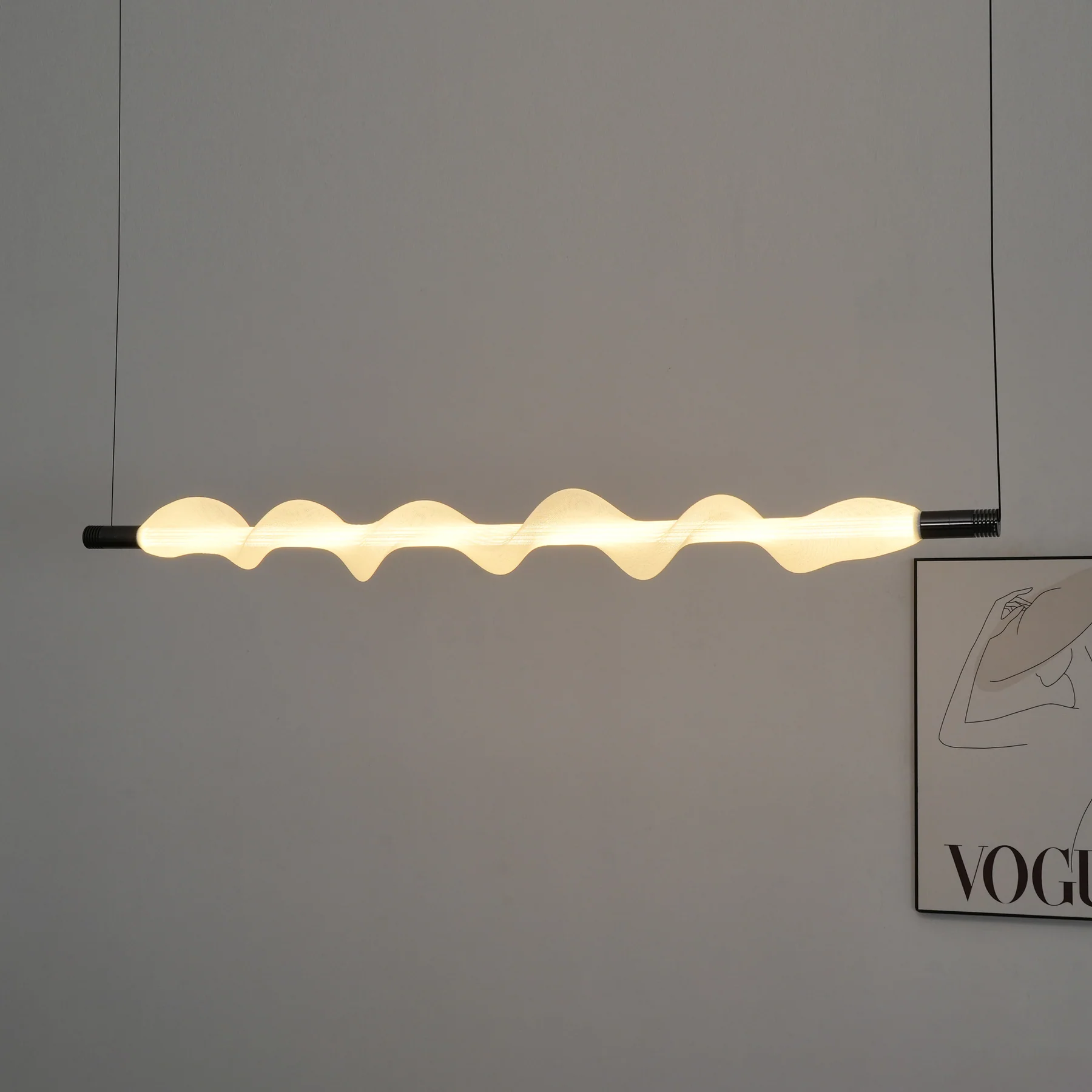 Edge Modern Unusual Fiber Pendant Light Shades Living Dining Room