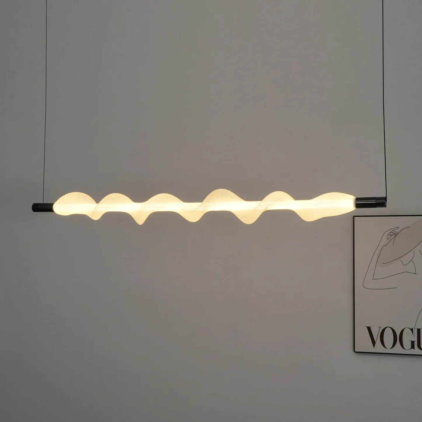 Edge Modern Unusual Fiber Pendant Light Shades Living Dining Room