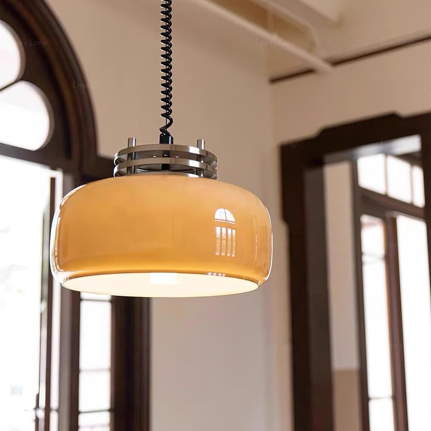 Verona Umber Glass Pendant Lamp