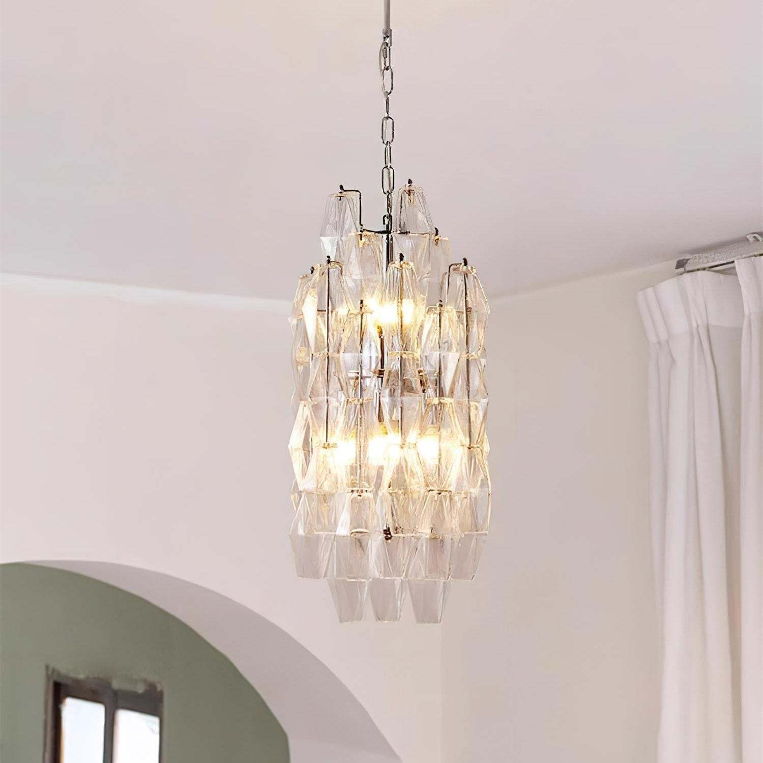 Verona Crystal Amber Pendant Lamp