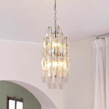 Verona Crystal Amber Pendant Lamp