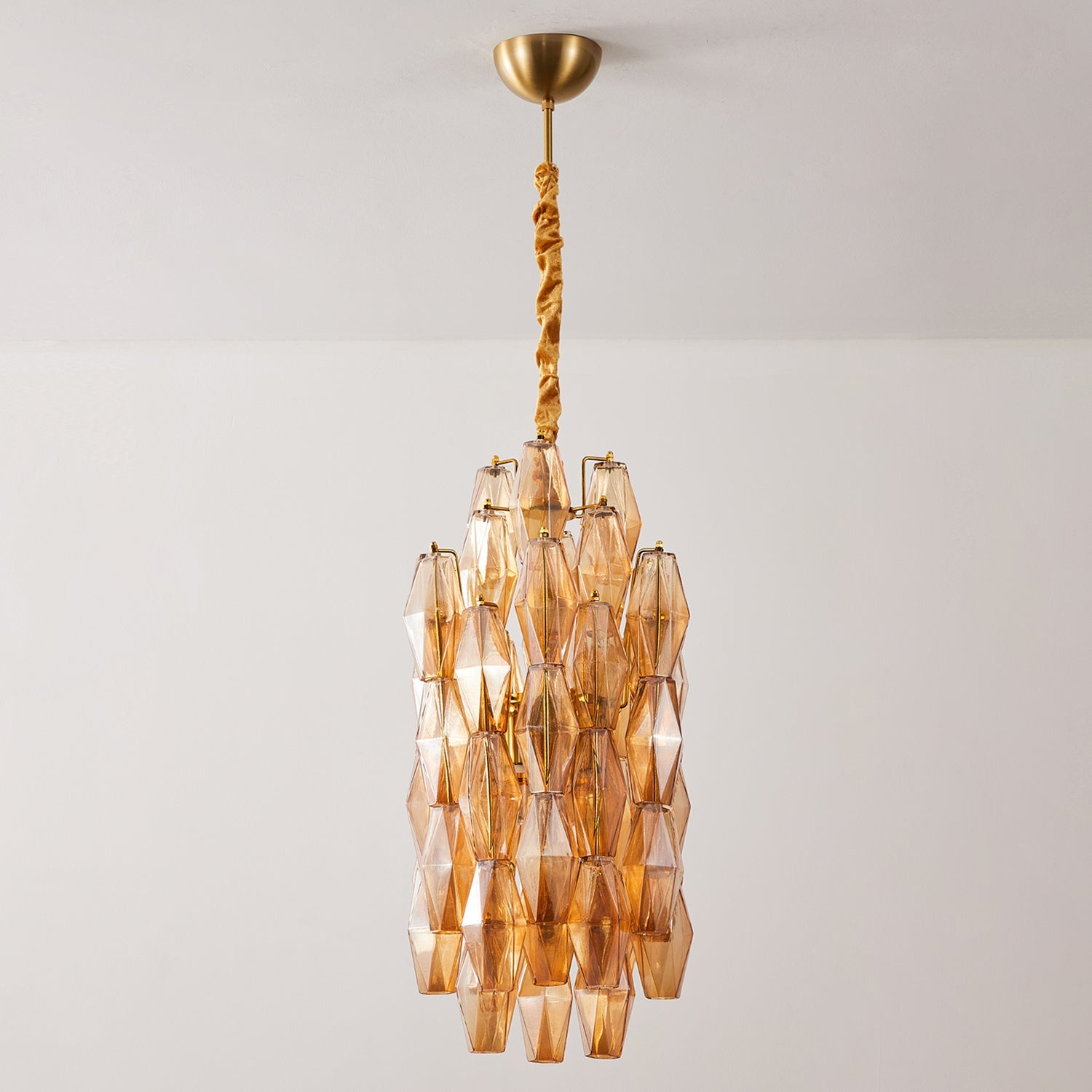 Verona Crystal Amber Pendant Lamp