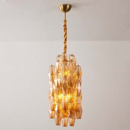 Verona Crystal Amber Pendant Lamp