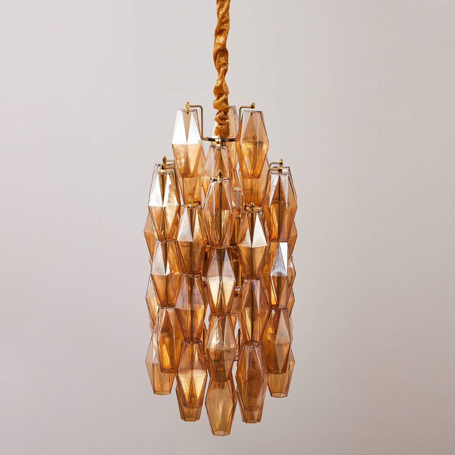 Verona Crystal Amber Pendant Lamp