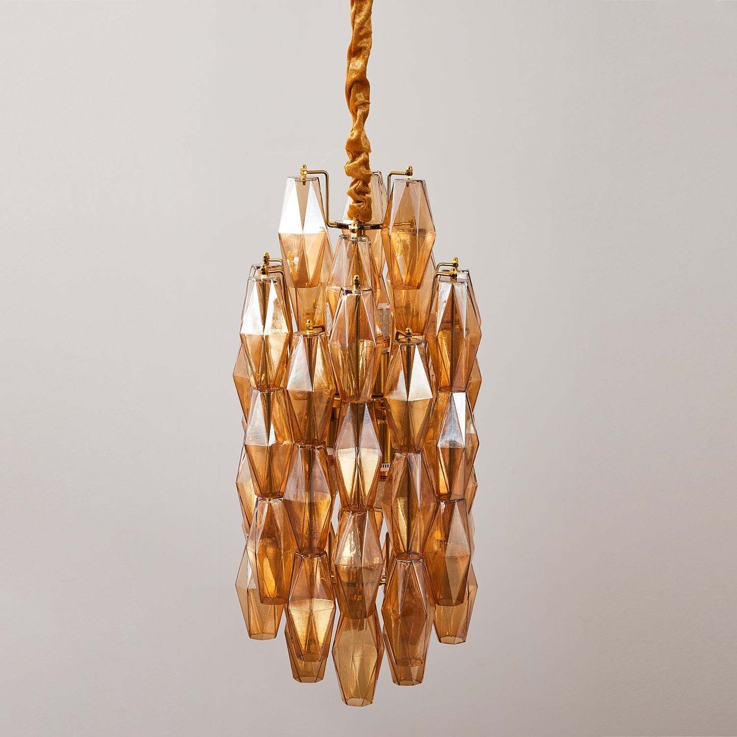 Verona Crystal Amber Pendant Lamp