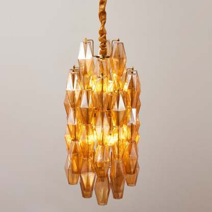 Verona Crystal Amber Pendant Lamp