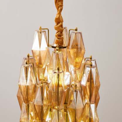 Verona Crystal Amber Pendant Lamp