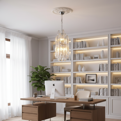 Verona Crystal Amber Pendant Lamp