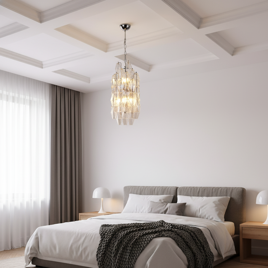 Verona Crystal Amber Pendant Lamp