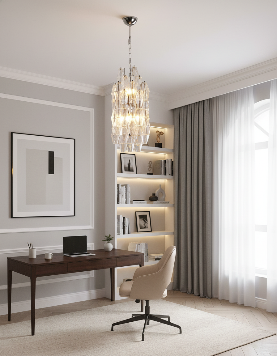 Verona Crystal Amber Pendant Lamp