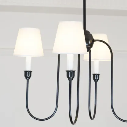Alessio Vintage Luxury Metal Fabric Chandelier Shades Living Dining Room