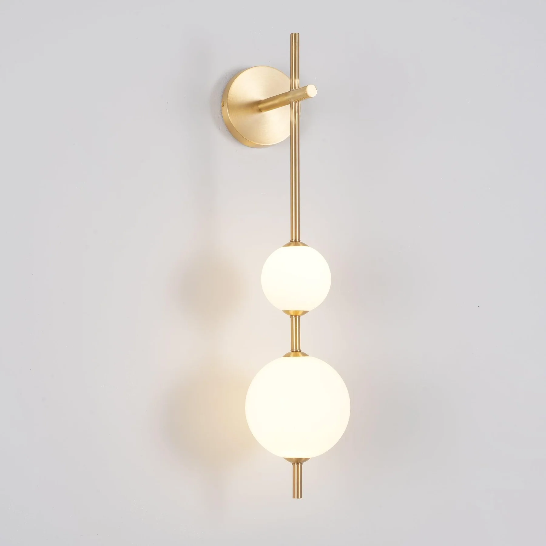 Edge Minimalism Metal Glass Plastic Wall Lamp Bedroom Living Room