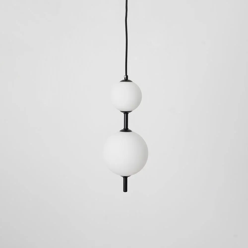 Edge Minimalism Brass Black Metal Glass Pendant Light Bedroom Living Room