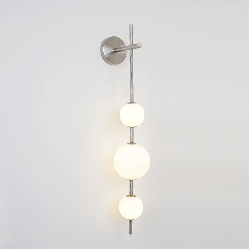 Edge Minimalism Metal Glass Plastic Wall Lamp Bedroom Living Room