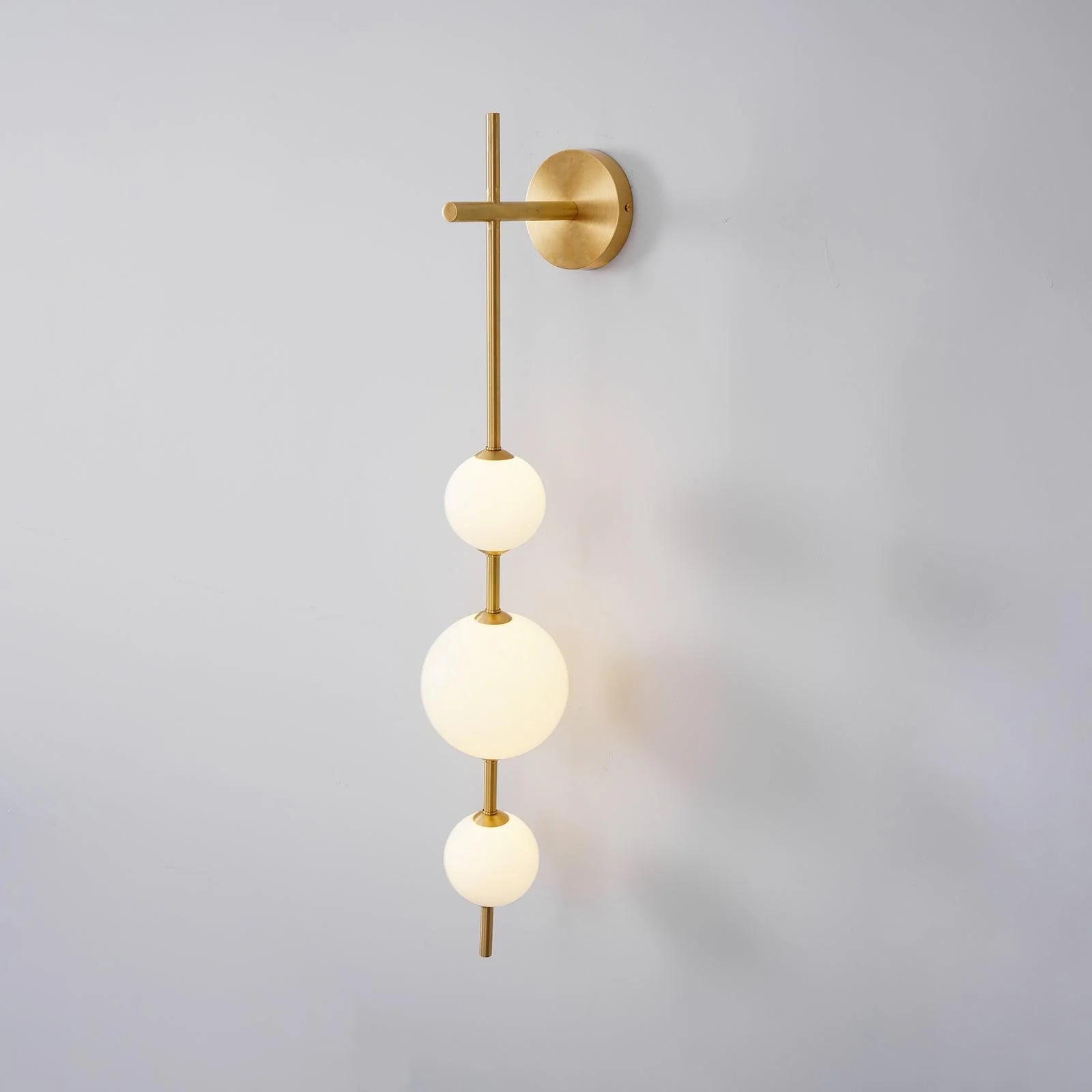 Edge Minimalism Metal Glass Plastic Wall Lamp Bedroom Living Room
