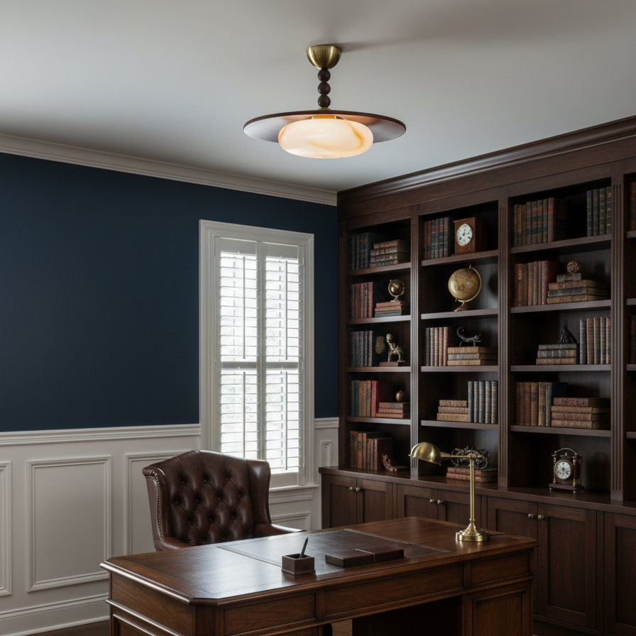 Drift Timber Alabaster Ceiling Light
