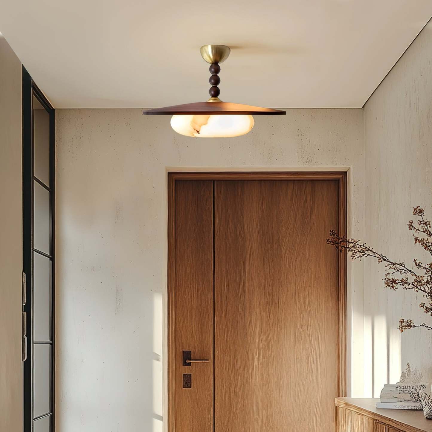 Drift Timber Alabaster Ceiling Light