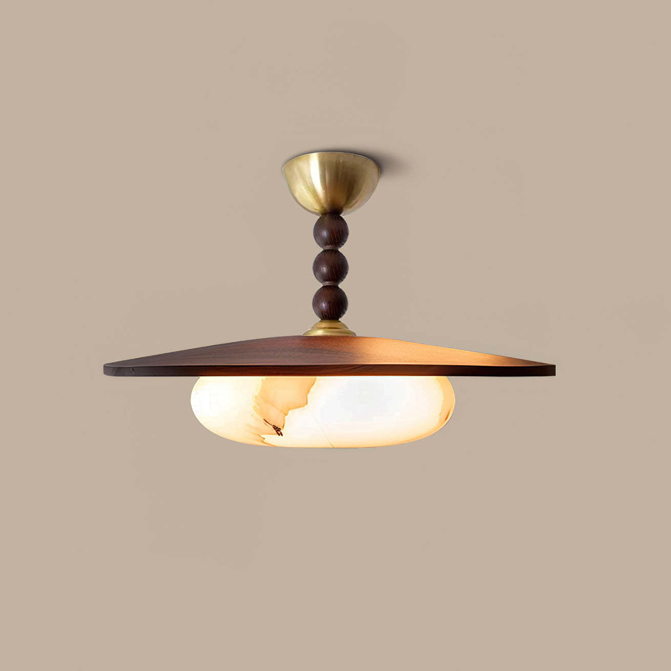 Drift Timber Alabaster Ceiling Light