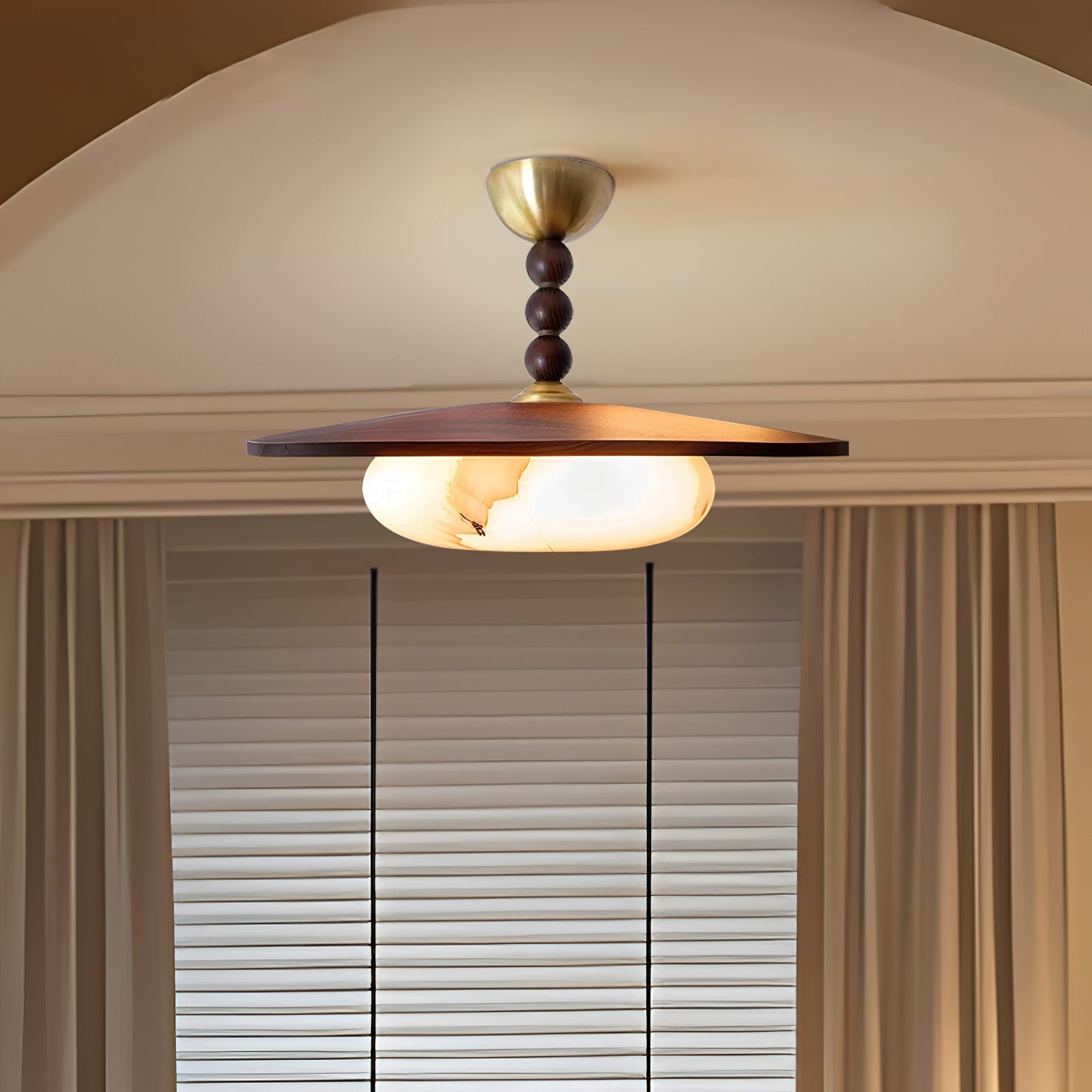 Drift Timber Alabaster Ceiling Light