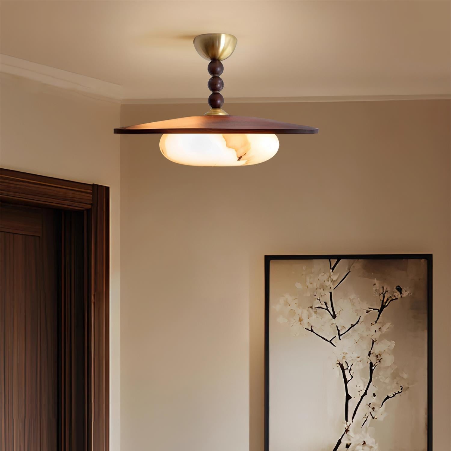 Drift Timber Alabaster Ceiling Light