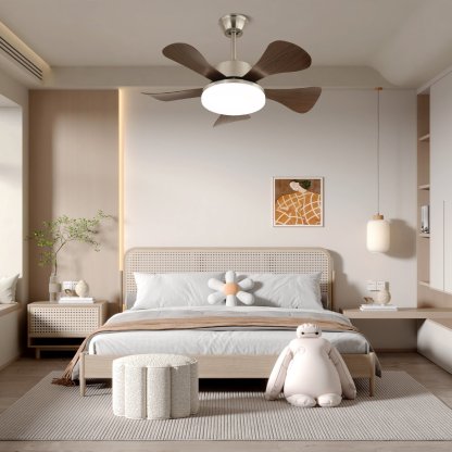 Plafonnier Ventilateur Moderne Aveline en Bois - Neutralighting