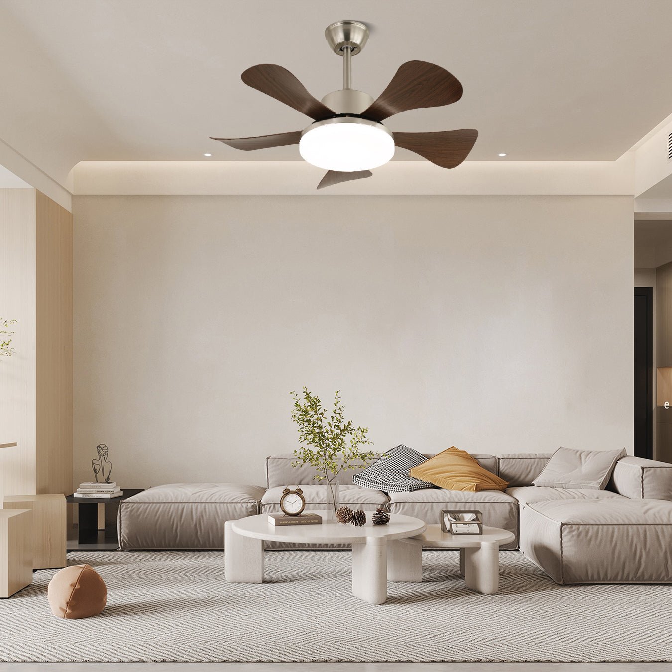 Plafonnier Ventilateur Moderne Aveline en Bois - Neutralighting