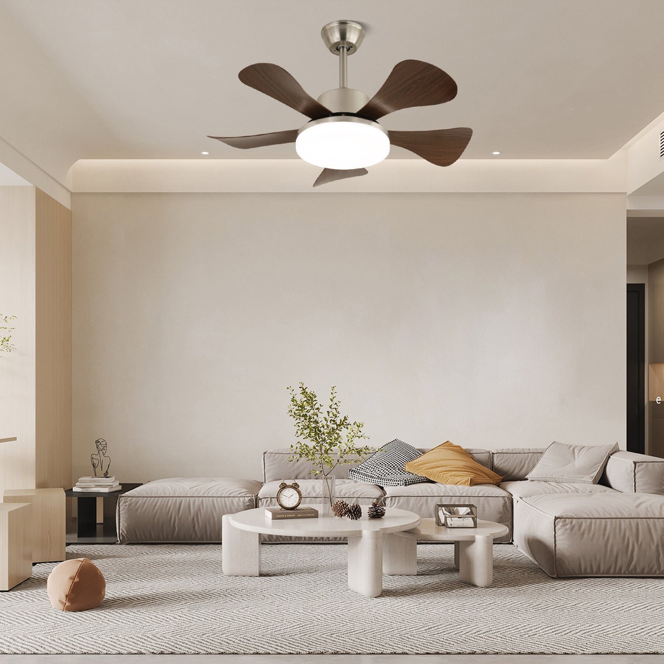 Plafonnier Ventilateur Moderne Aveline en Bois - Neutralighting