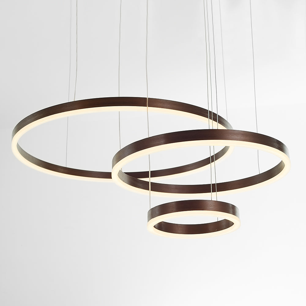 Arisha Suspension Anneau Moderne Métal Noir/Doré/Café Salon