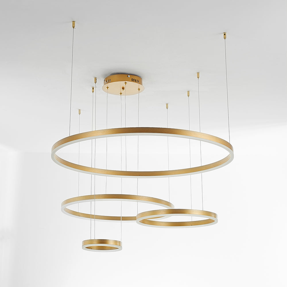 Arisha Suspension Anneau Moderne Métal Noir/Doré/Café Salon
