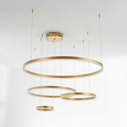 Arisha Suspension Anneau Moderne Métal Noir/Doré/Café Salon