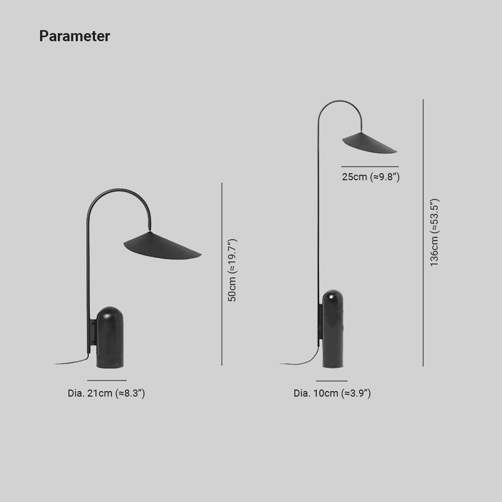 Carins Nordic Minimalist Table Lamp Floor Lamp Black/Beige Bedroom/Living Room
