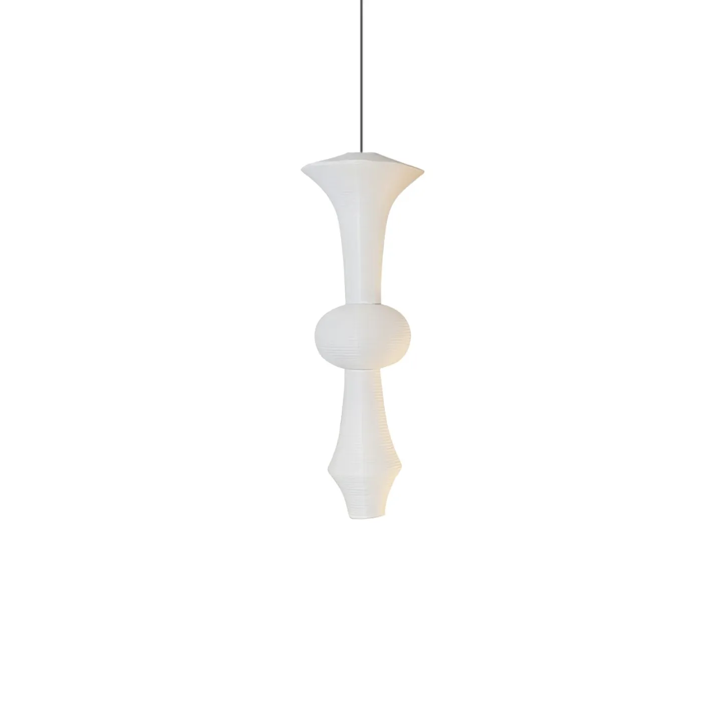 Renée Geometric Style Metal Paper Pendant Light Bedroom Living Room