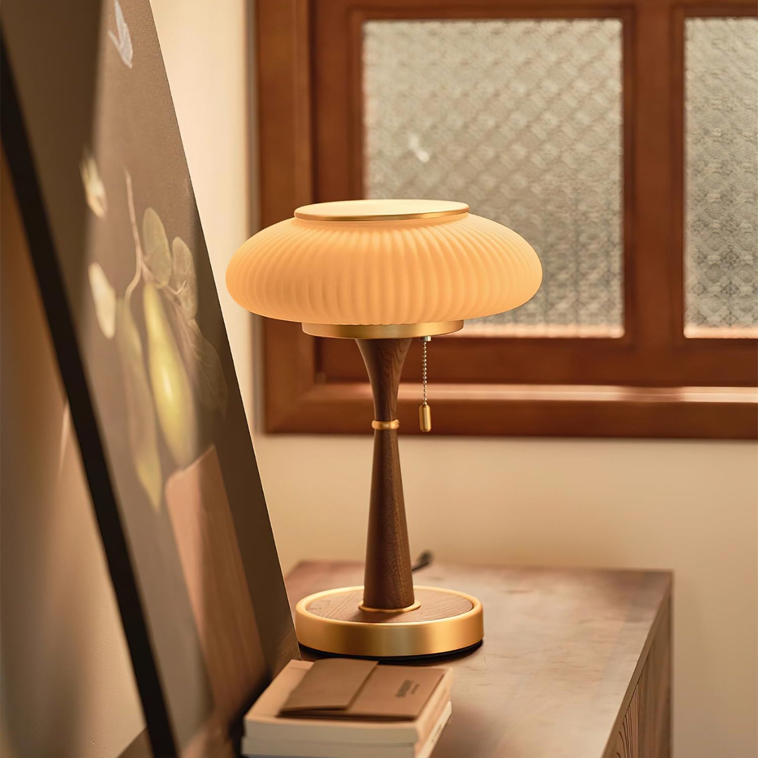 Drift Wood and Glass Table Lamp