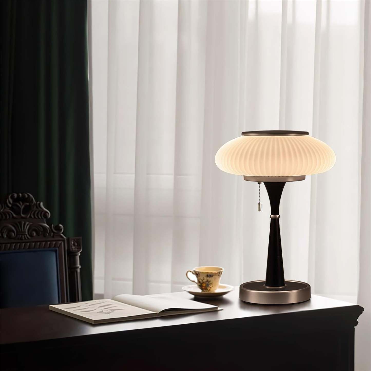 Drift Wood and Glass Table Lamp