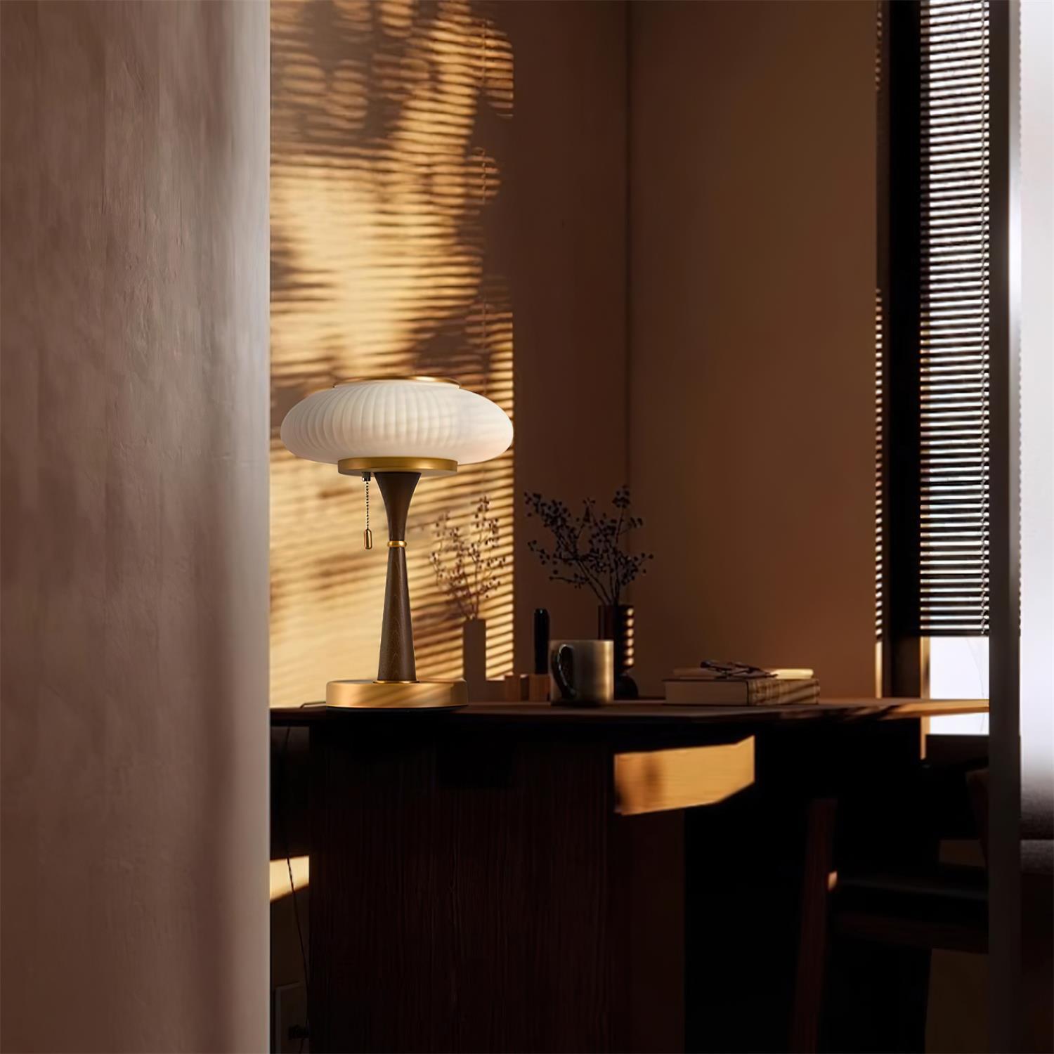 Drift Wood and Glass Table Lamp