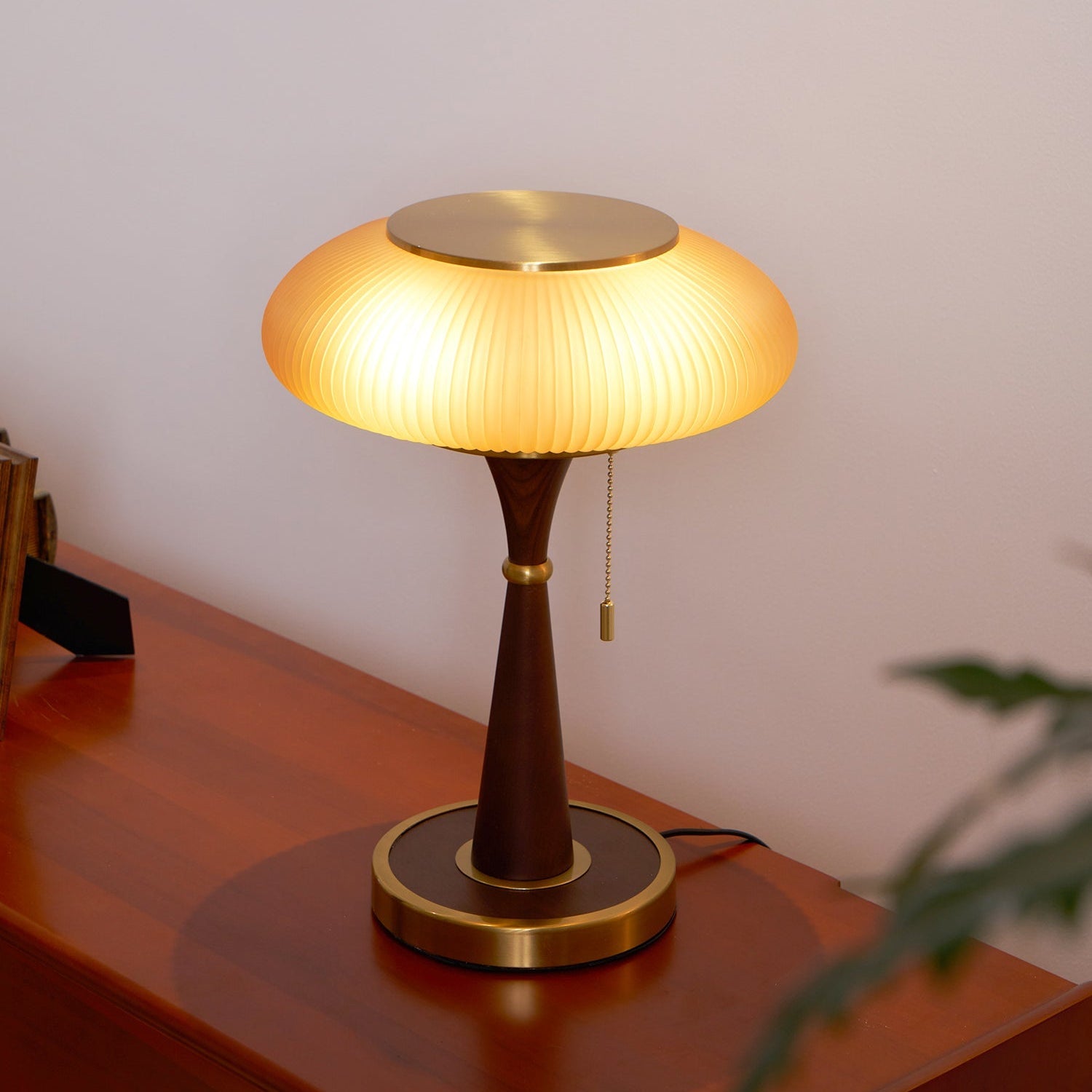 Drift Wood and Glass Table Lamp
