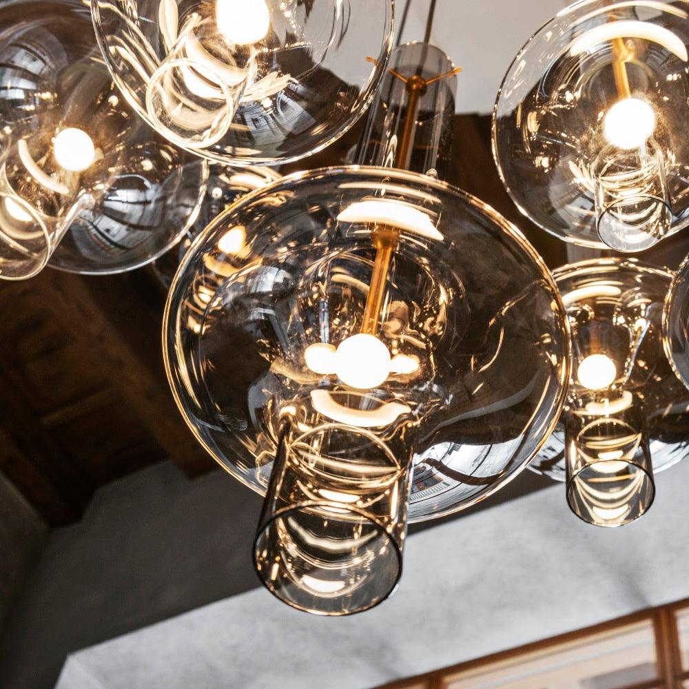 Hailie Minimalism Glass  Metal Pendant Light Bedroom Living Room