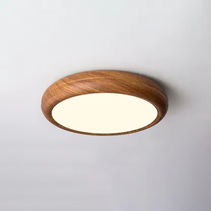 Ozawa Modern Minimalism Round Wood Ceiling Lamp Bedroom  Dining Room