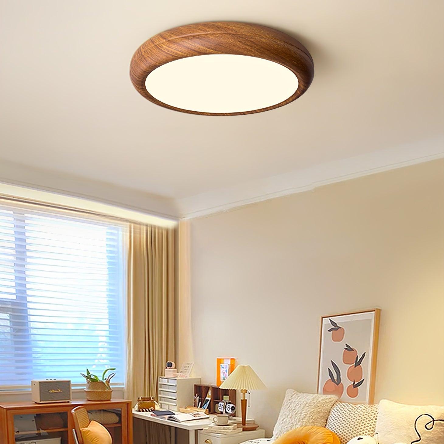 Ozawa Moderne Minimalisme Rond Bois Plafonnier Chambre Salle à Manger
