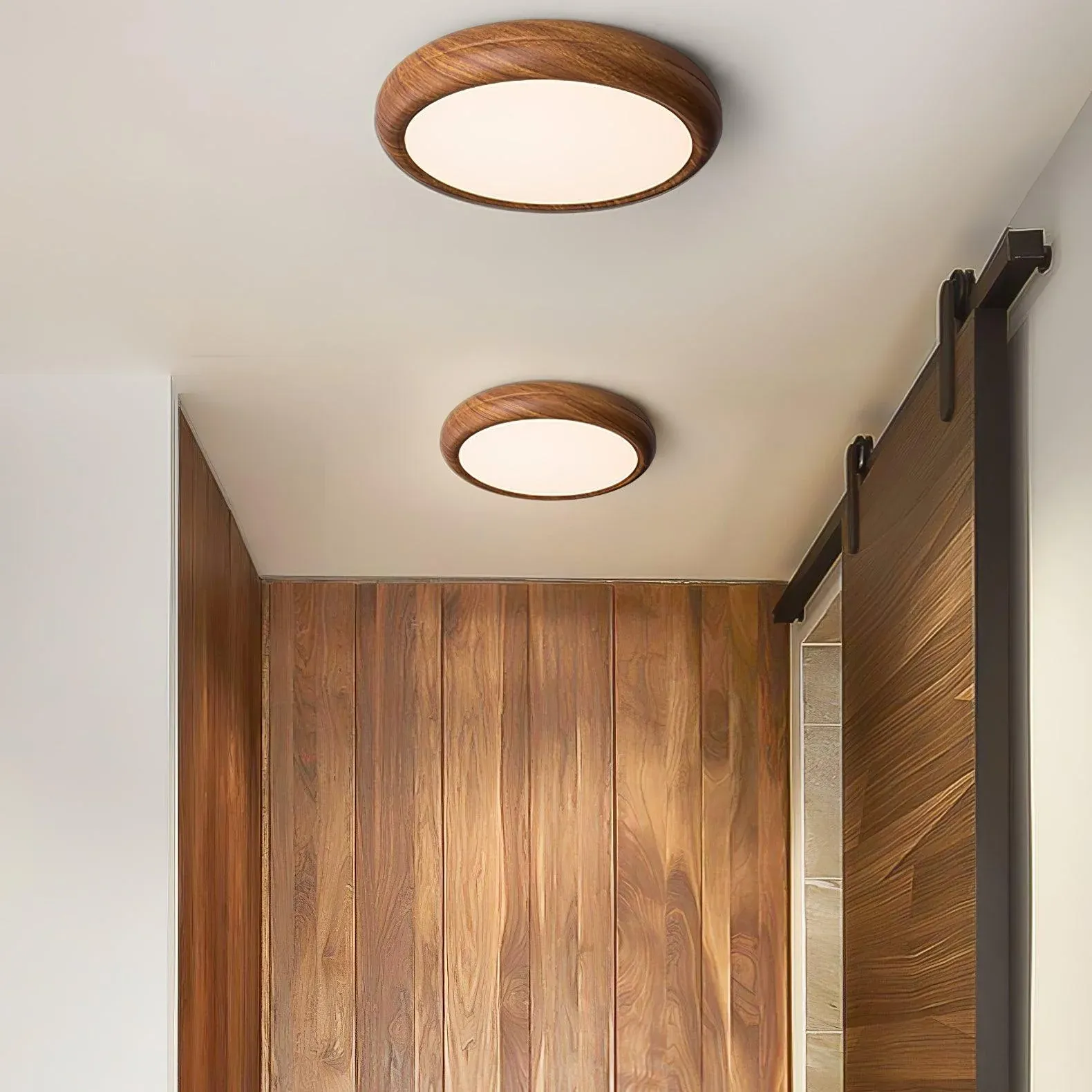 Ozawa Moderne Minimalisme Rond Bois Plafonnier Chambre Salle ?? Manger