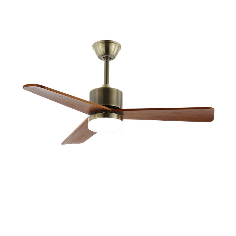 Ventilateur de plafond lumineux Ventio minimaliste argenté et bois - Neutralighting