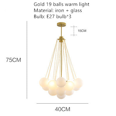 Nordic Bubble Chandelier Glass Ball Pendant