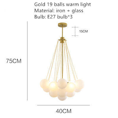 Nordic Bubble Chandelier Glass Ball Pendant