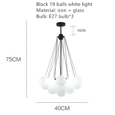 Nordic Bubble Chandelier Glass Ball Pendant