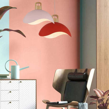 Suspensions Nordic Modern Wood Aluminium Macaron E27