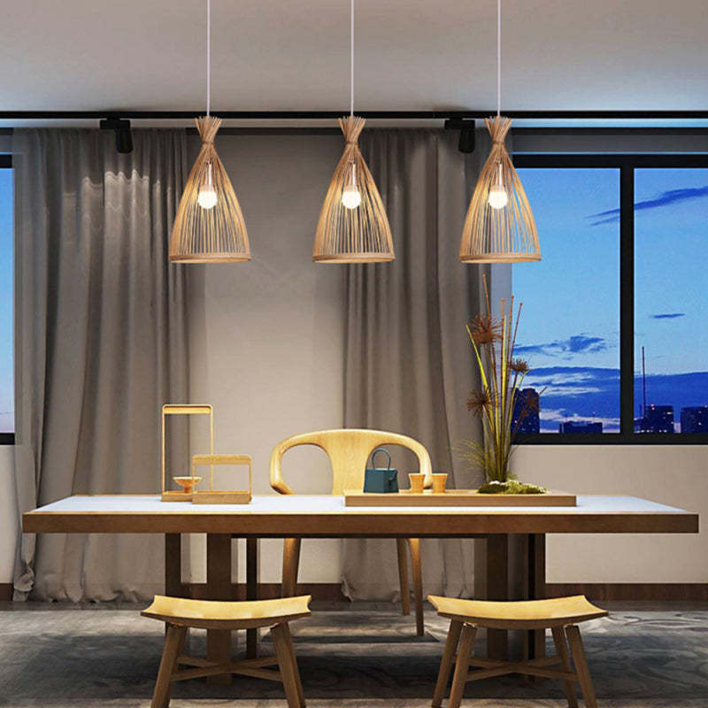 Muto Suspension Cône Vintage, Bambo, Bois, Salon