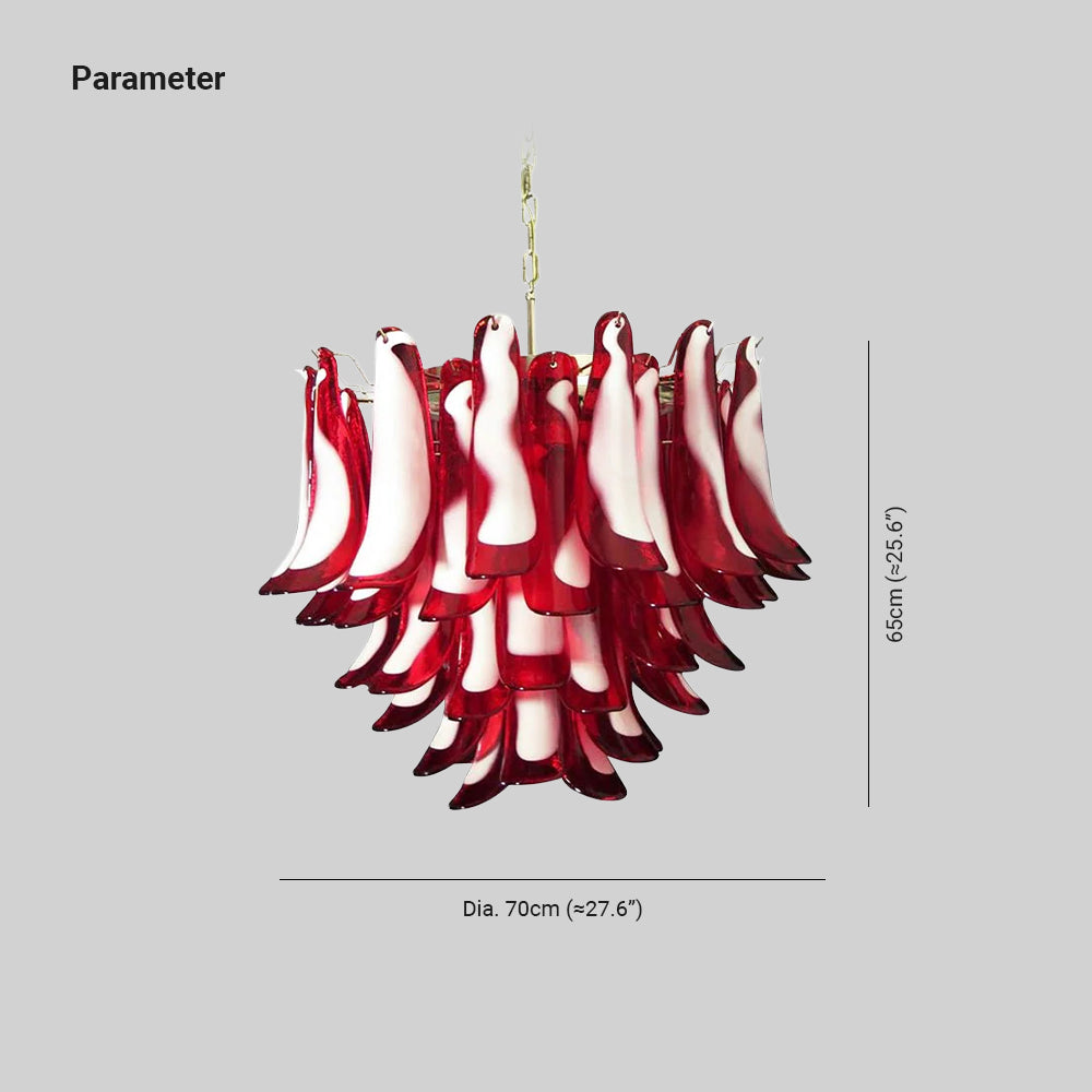 Muse Ruby Murano Disc Chandelier