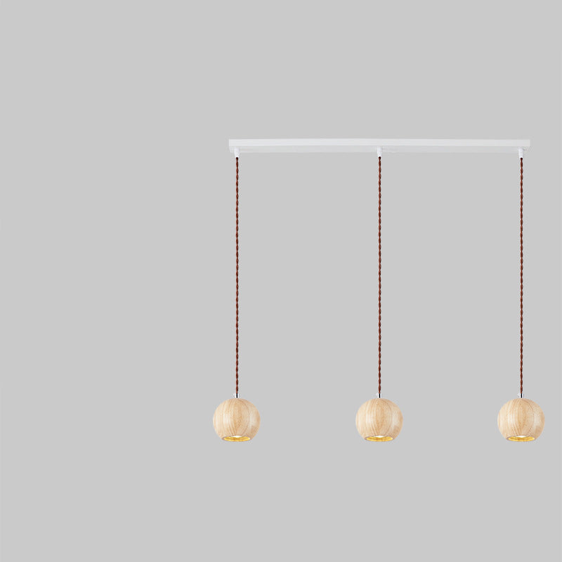 Ozawa Cottage Installer LED Suspension Bois Cuisine/Chambre à coucher