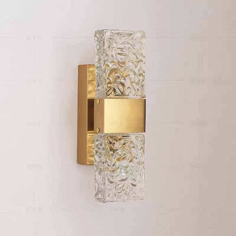 Kajetan Modern Rectangular Metal Wall Lamp, Gold